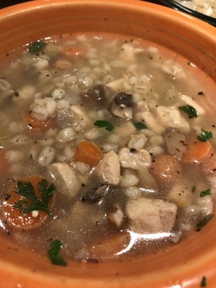 Chicken, Barley and Mushroom Soup