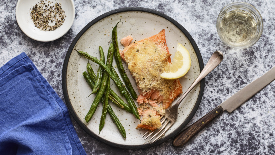 Parmesan Crusted & Baked Salmon