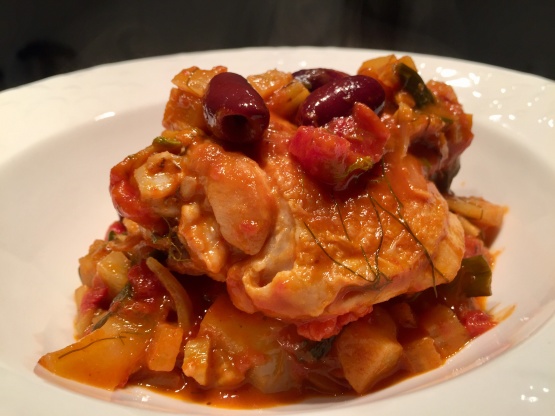 Chicken With Tomatoes, Olives and Fennel Recipe - Food.com