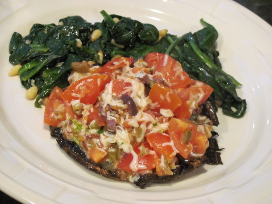 Tomato and Olive Stuffed Portobello Caps Recipe - Food.com