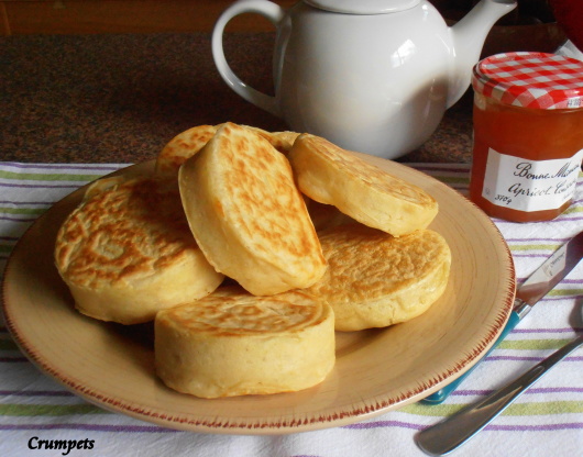 Old Fashioned Home-Made English Crumpets For Tea-Time 