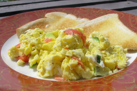Savoury Scrambled Eggs With Smoked Salmon (Low Fat) Recipe - Food.com