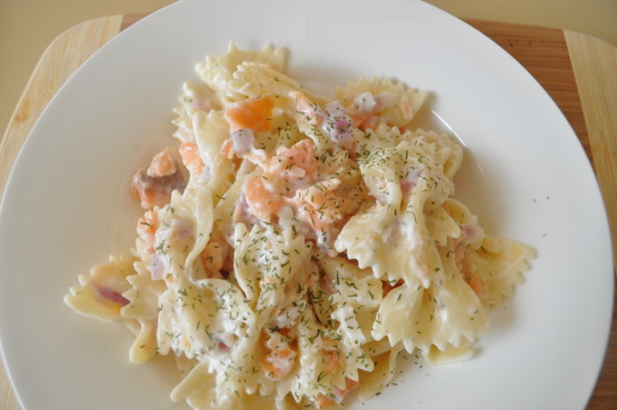 Bow Tie Pasta With Smoked Salmon And Cream Cheese Recipe - Genius Kitchen