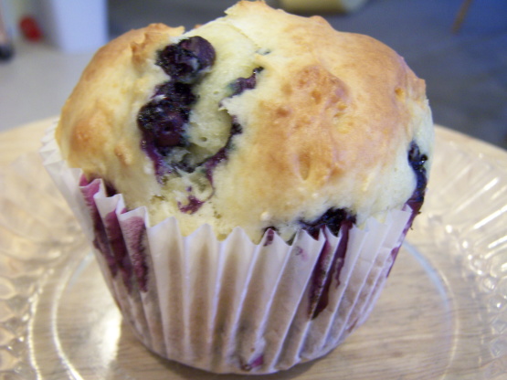 Blueberry Sour Cream Muffins Recipe Genius Kitchen 