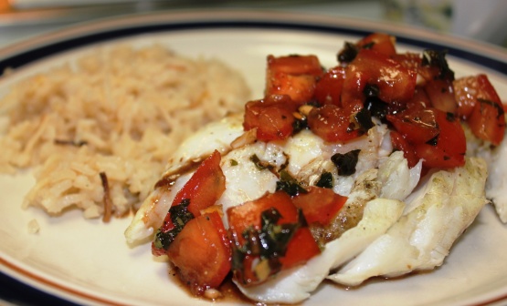 Grilled Halibut With Tomato-Basil Salsa