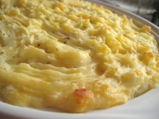 Shepherd S Pie With Cheesy Mashed Potatoes Recipe Food Com