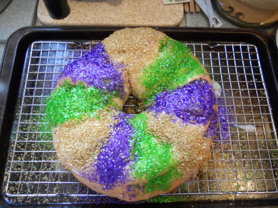 Mardi Gras Kings Cake (Optional Bread Machine Version) Recipe - Food.com