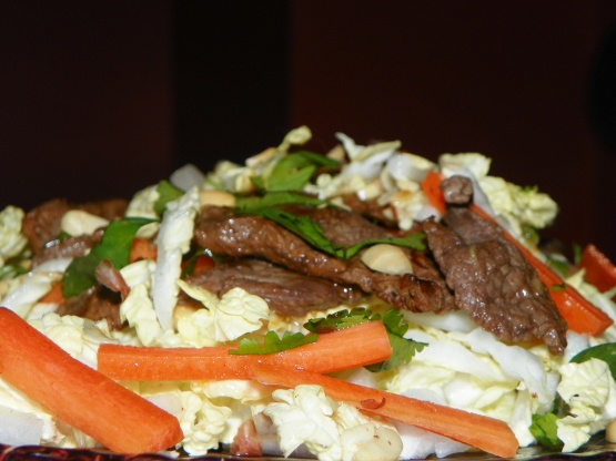 Crispy Thai Beef Salad With Ginger-Lime Dressing Recipe - Genius Kitchen