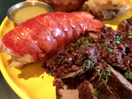 One Pan Steamed Lobster Tails With Wine, Butter & Garlic Sauce