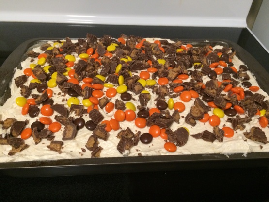 Reese's Peanut Butter Chocolate Poke Cake
