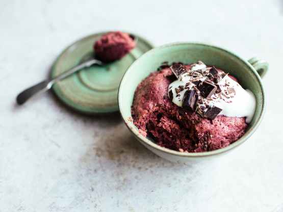 Red Velvet Mug Cake [www.food.com]