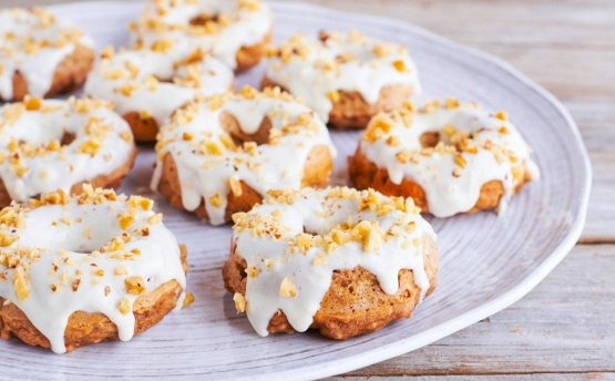 Baked Banana Nut Doughnuts