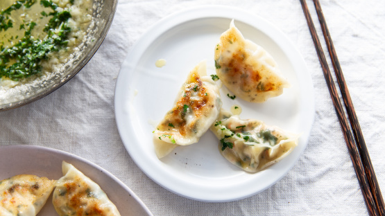 Shrimp Scampi Potstickers