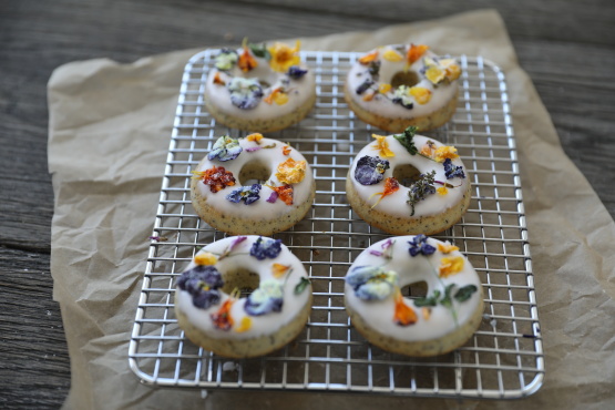 Candied Flower Donuts