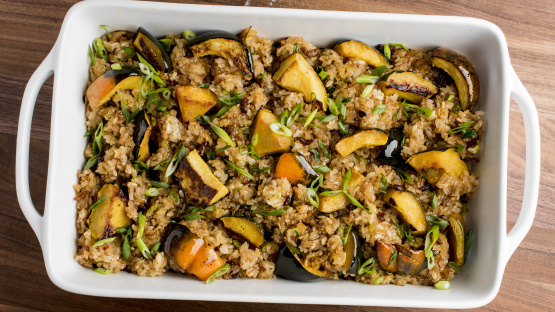 Acorn Squash Sticky Rice Stuffing
