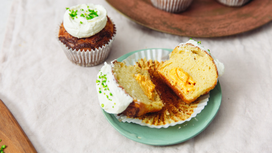 Three-Cheese Cupcakes