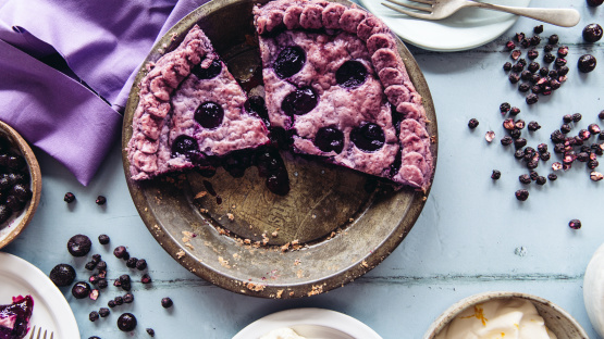 Royal Purple Blueberry Pie