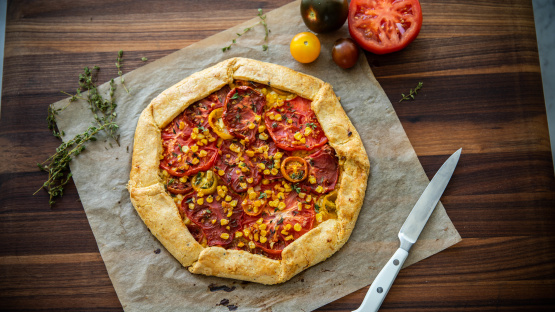 Sweet Corn & Tomato Galette