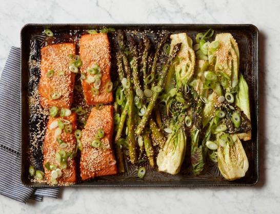 Miso Salmon With Bok Choy and Asparagus Recipe  - Food.com