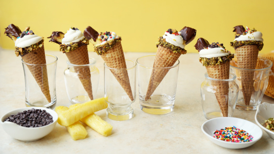Pineapple Cannoli Cones