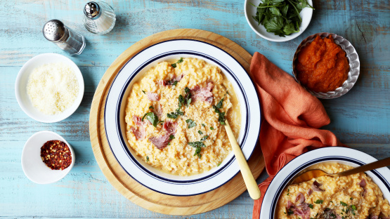 Pumpkin Risotto With Prosciutto