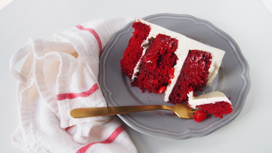 Chocolate Cherry Chip Red Velvet Cake