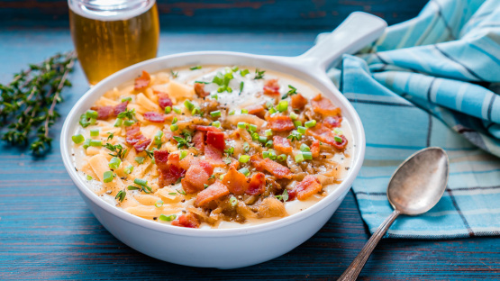 Instant Pot French Onion Baked Potato Soup