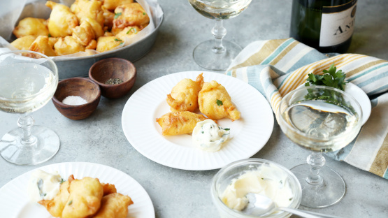 Champagne-Battered Chicken Nuggets
