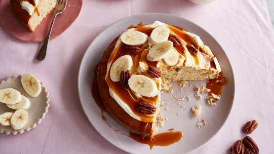 Banana & Rum Caramel Cake