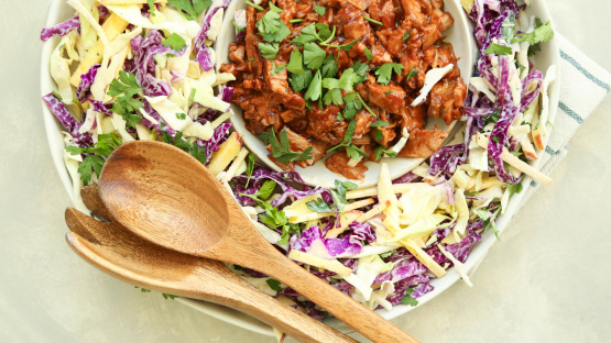 Whole30 Slow-Cooked BBQ Pulled Pork with Coleslaw