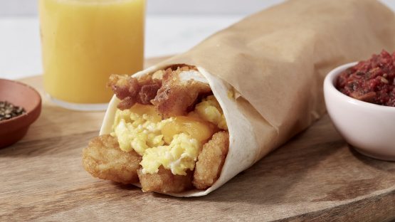 Chick-Fil-A Hash Brown Scramble Burrito