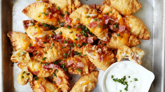 Loaded Baked Potato Wontons