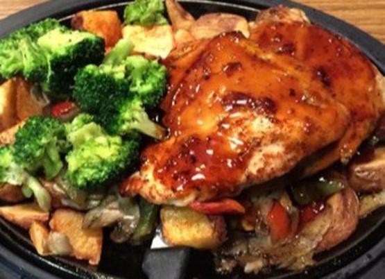 Denny’s Copycat Bourbon Chicken Skillet