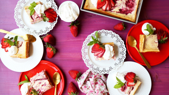 Strawberry Daiquiri Cheesecake Bars