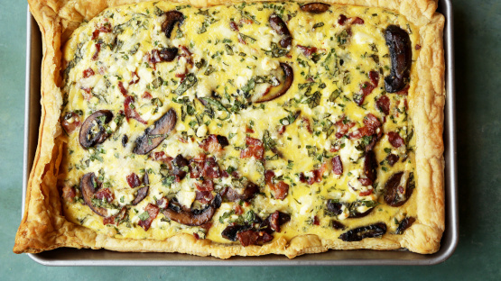 Quiche With Mushrooms, Gruyere & Bacon