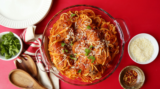 Pressure Cooker Spaghetti & Meatballs