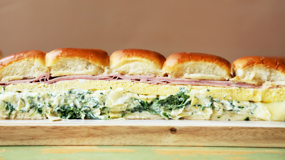 Artichoke Dip Breakfast Sandwiches