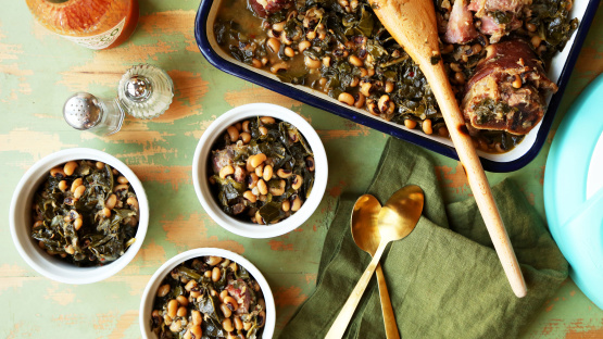 Instant Pot Collard Greens & Black-Eyed Peas