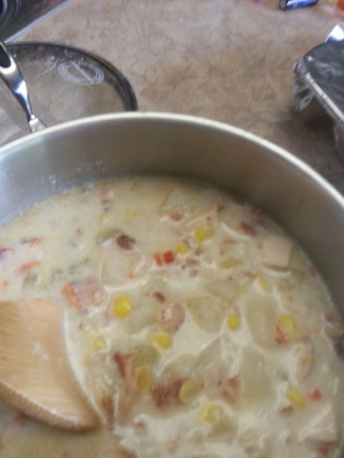 Chicken Corn Chowder With Roasted Red Peppers Recipe - Genius Kitchen