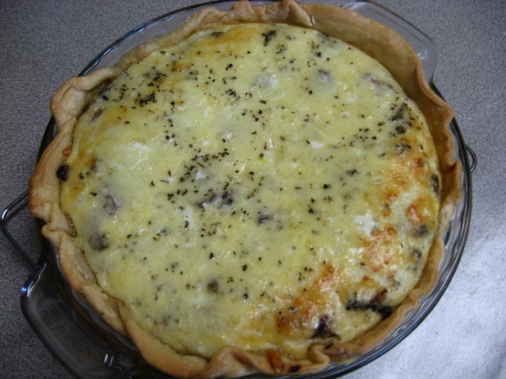 Herbed Mushroom Quiche Recipe - Genius Kitchen