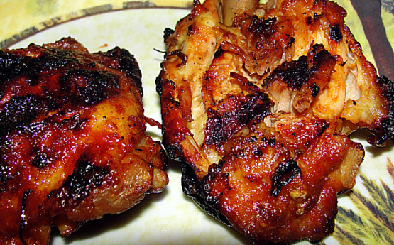bbq chicken and beer