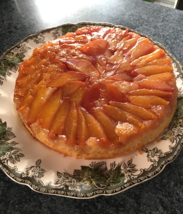 Fresh Plum & Blueberry Upside-Down Cake