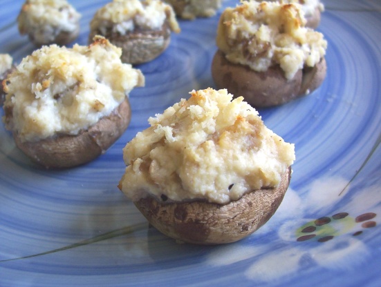 Garlic Ricotta-Stuffed Mushrooms