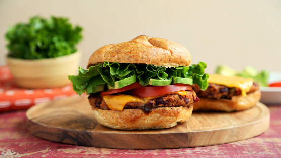 Jalapeño & Red Bean BBQ Burgers