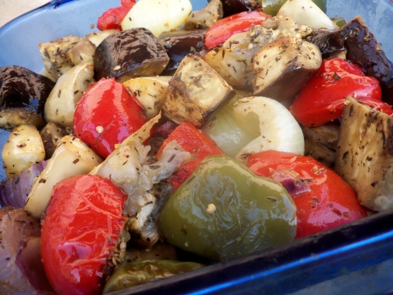 Oven Roasted Red Bell Pepper And Eggplant Recipe - Healthy.Genius Kitchen