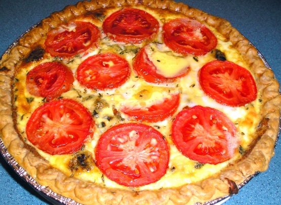 Vegetarian Onion and Tomato Quiche