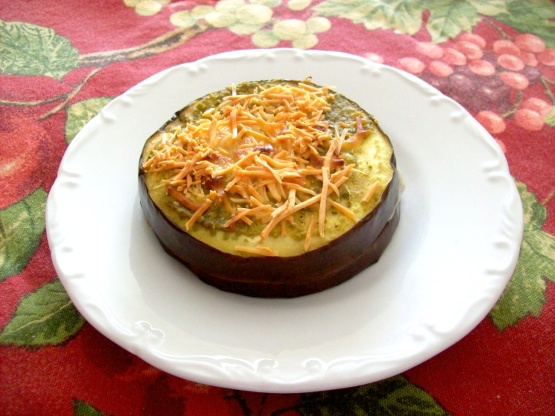 eggplant stacks with pesto