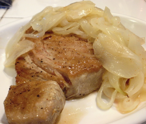 Sicilian Tuna Steaks In Onion Sauce Recipe - Genius Kitchen