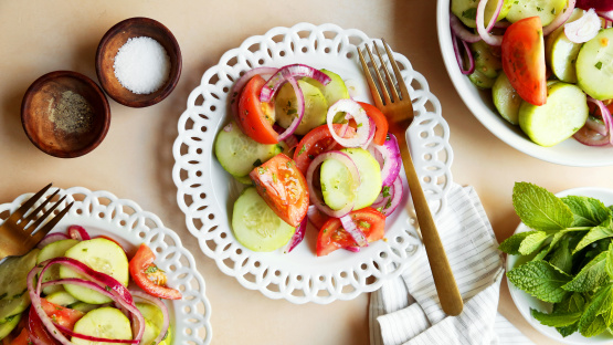 CUCUMBER, TOMATO & RED ONION SALAD