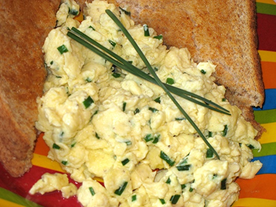 Scrambled Eggs With Chives And Asiago Recipe - Genius Kitchen